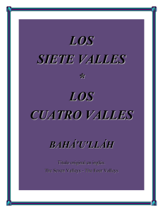 los siete valles * los cuatro valles bahá`u`lláh - Bahá`í