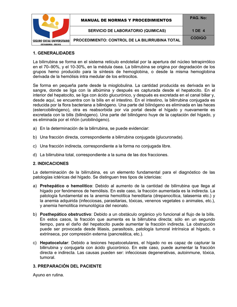 Q es la bilirrubina total
