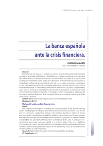 "La banca española ante la crisis financiera" en Revista de