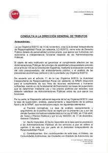 consulta a la dirección general de tributos