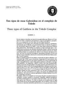 Tres tipos de rocas Gabroideas en el complejo de Toledo