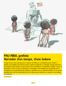 PAU RIBA, grafista Narrador d`un temps, d`uns botons