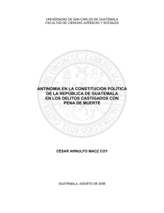 antinomia en la constitución política de la república de guatemala