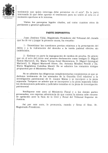 testimonio que quien interroga debe presentar en el acto”. Es la