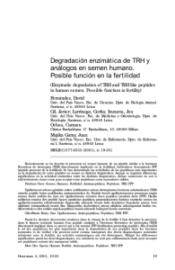 Degradación enzimática de TRH y análogos en semen humano