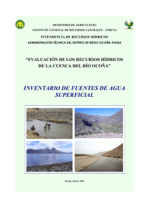 inventario de fuentes de agua superficial