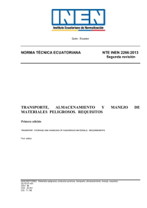 TRANSPORTE, ALMACENAMIENTO Y MANEJO DE MATERIALES