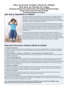 Cómo Encontrar Cuidado Infantil de Calidad: Guía