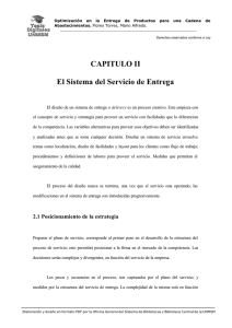 CAPITULO II El Sistema del Servicio de Entrega