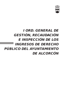 I ORD. GENERAL DE GESTIÓN, RECAUDACIÓN E INSPECCIÓN