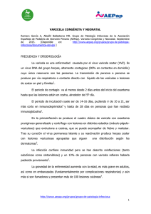 Varicela congénita GPI 2015 - Asociación Española de Pediatría de