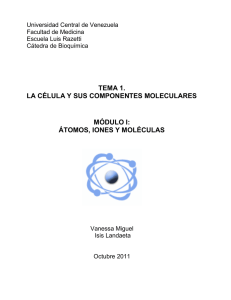átomos, iones y moléculas - Universidad Central de Venezuela