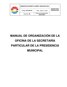 manual de organización de la oficina de la secretaría particular de