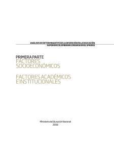 factores socioeconómicos factores académicos e institucionales