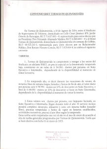 Page 1 CONVENIO SISETTERMAS DE QUINAMAVIDA En Termas