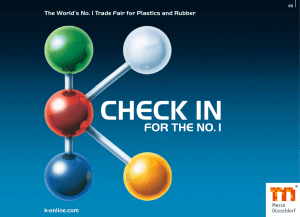 k-online.com The World`s No. 1 Trade Fair for Plastics