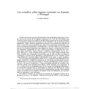 Los estudios sobre lugares centrales en España y Portugal