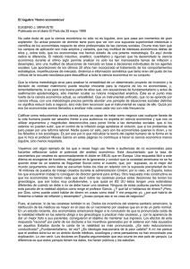 El lúgubre `Homo economicus` EUGENIO J. MIRAVETE Publicado