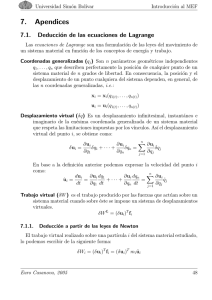 Deducción de las ecuaciones de Lagrange