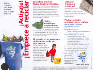 Reciclar. Es bueno para usted. Es bueno para el medio