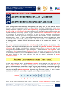 arrays unidimensionales (vectores)