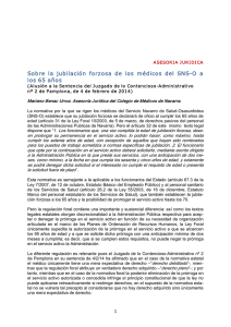 Sobre la jubilación forzosa de los médicos del SNSO a los 65 años