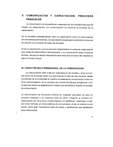 ii. comunicación y capacitación: procesos paralelos