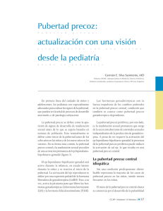 Pubertad precoz: actualización con una visión desde la pediatría
