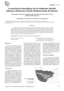 Características mineralógicas de los sedimentos aluviales