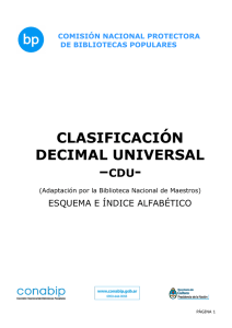 clasificación decimal universal –cdu
