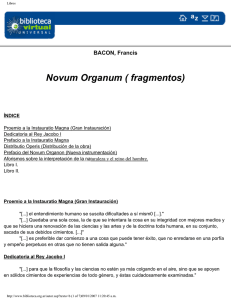 Novum Organum ( fragmentos)
