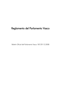 Reglamento del Parlamento Vasco