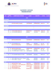 calendario rfen 2016 - 2017 - Real Federación Española de Natación