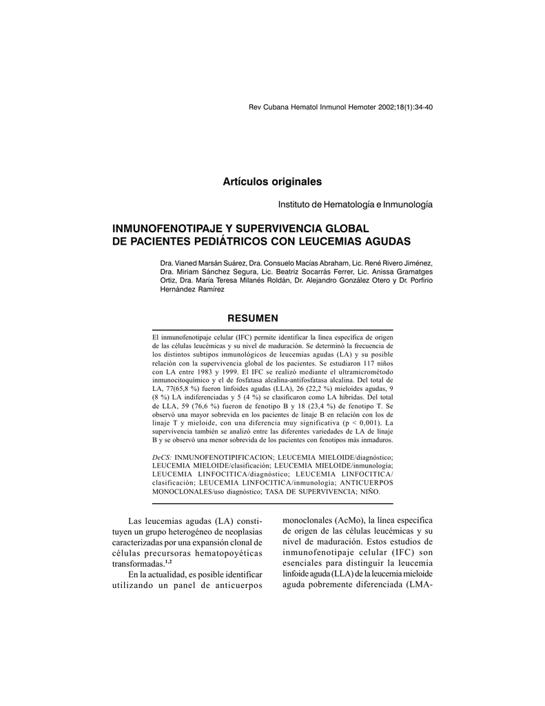 diferencia entre leucemia linfoide y mieloide