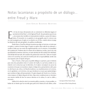 Notas lacanianas a propósito de un diálogo... entre Freud y Marx