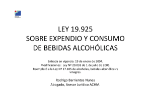 ley 19.925 sobre expendio y consumo de bebidas alcohólicas