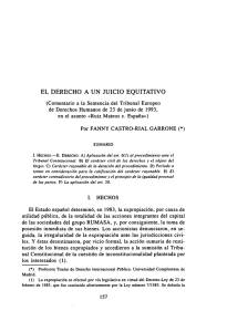 El derecho a un juicio equitativo (Comentario a la Sentencia del