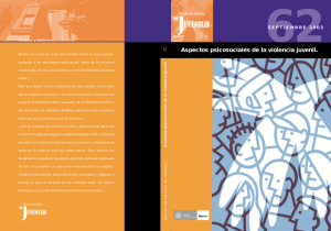 Aspectos psicosociales de la violencia juvenil.