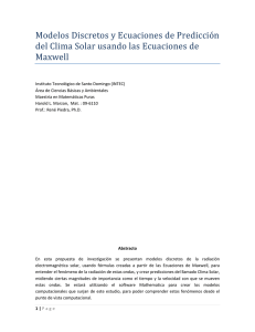 Modelos Discretos y Ecuaciones de Predicción del Clima Solar