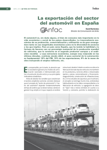 La exportación del sector del automóvil en España