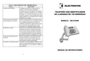 Teléfono ELECTROFON BS-2150ID