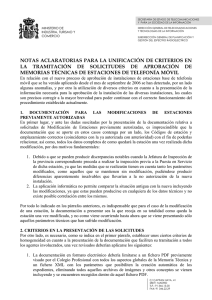 notas aclaratorias para la unificación de criterios en la tramitación