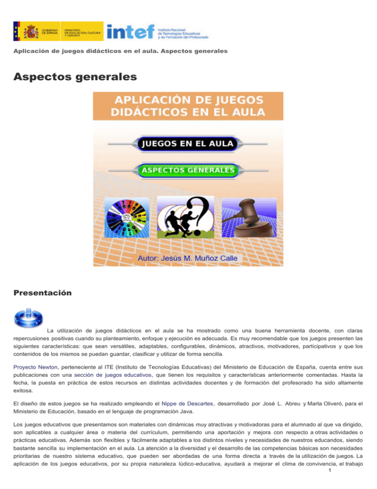 Aplicaci n De Juegos Did cticos En El Aula