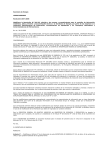 Secretaría de Energía HIDROCARBUROS Resolución 2057/2005
