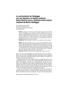 La confrontación de Heidegger con san Agustín y la mística