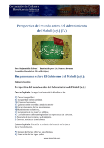 Perspectiva del mundo antes del Advenimiento del Mahdî (a.ÿ.) (IV)