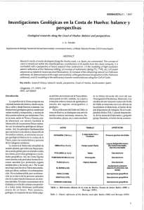 Investigaciones Geológicas en la Costa de Huelva