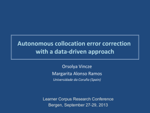 Autonomous collocation error correction with a data