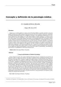 Concepto y definición de la psicología médica.