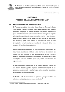 CAPÍTULO III PROCESO DE ANÁLISIS JERÁRQUICO (AHP)